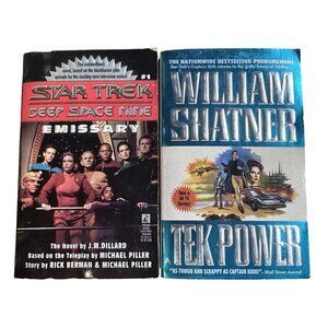 Science Fiction Books Tek Power William Shatner & Star Trek DS9 Emissary Paperba